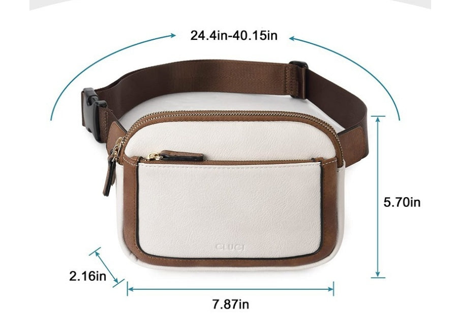 Women's Fashion Chest Bag – Faux Leather Crossbody Pocket Sling Bag