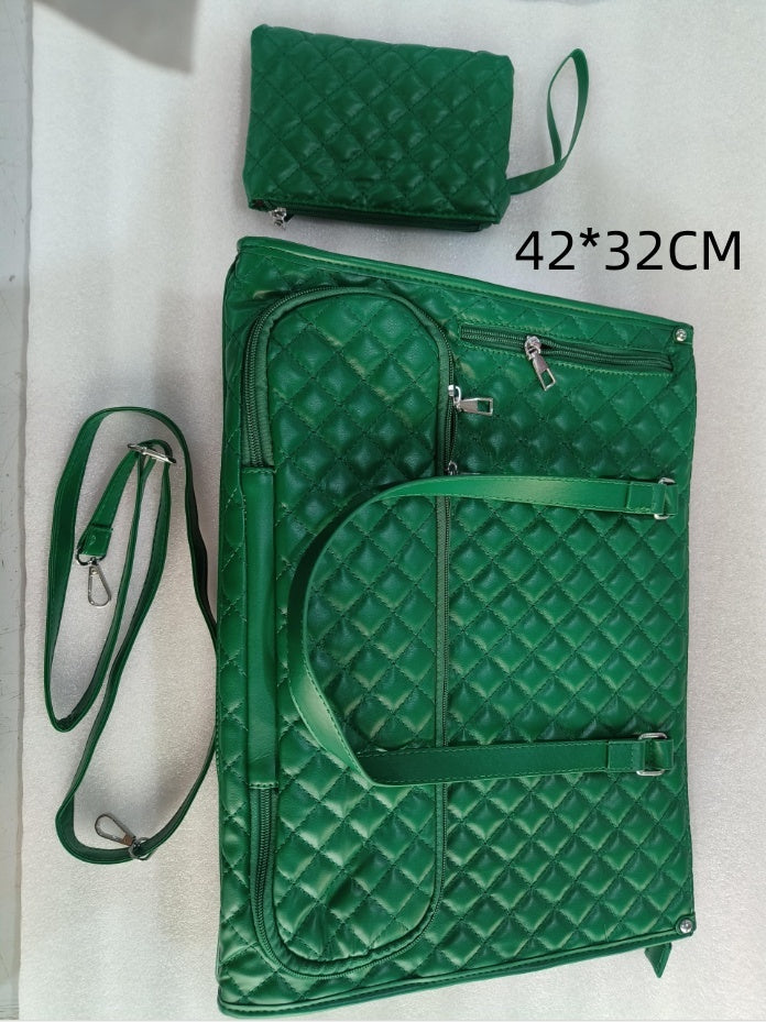 Women's Fashionable Quilted Lunch Tote Bag – Insulated, Leak-Proof, Large Capacity Handbag with Crossbody Strap & Purse