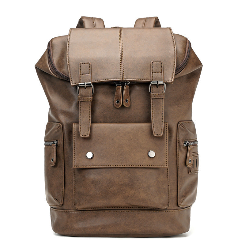 Men's Large Capacity Korean Retro Backpack – Casual Travel & Daily Use Rucksack