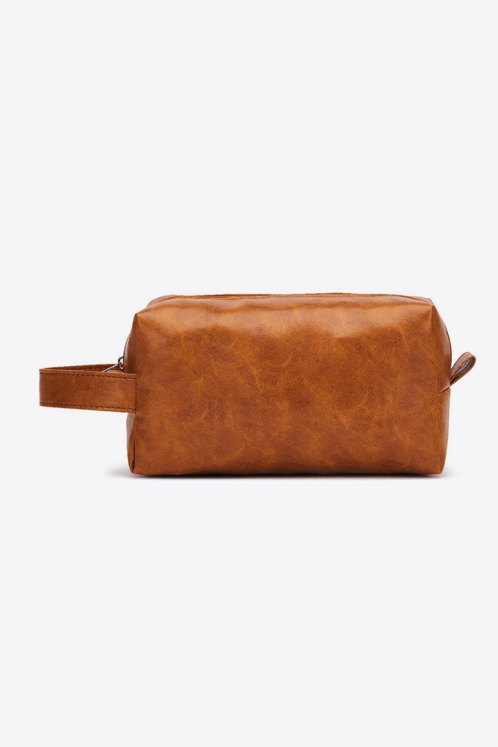 PU Leather Makeup Bag Caramel One Size