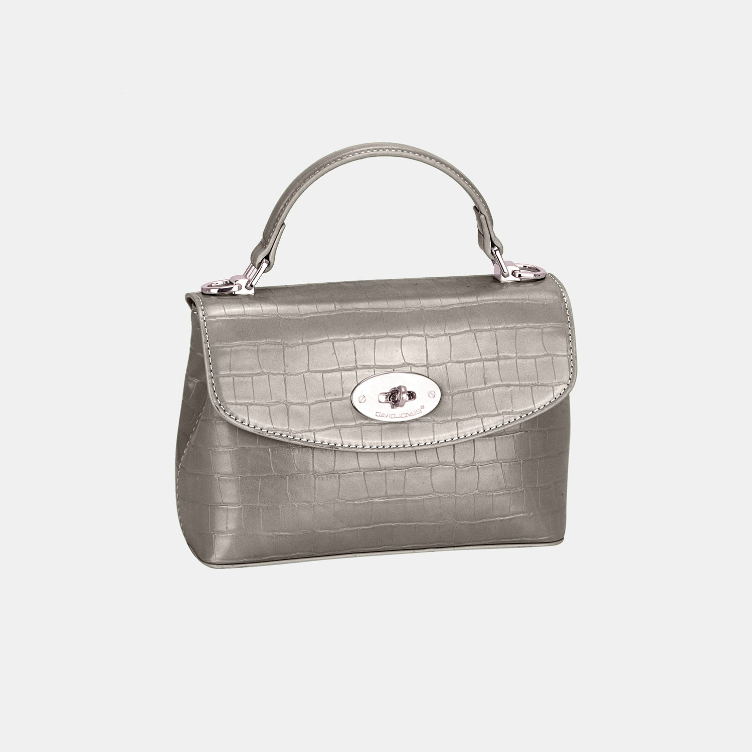 David Jones Texture PU Leather Handbag D.Silver One Size