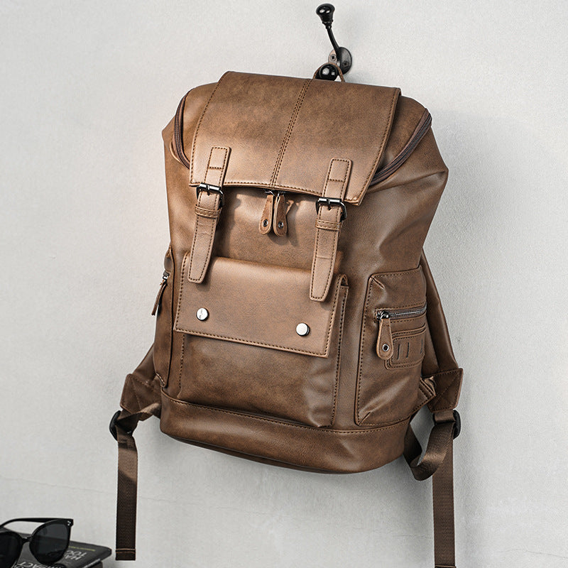 Men's Large Capacity Korean Retro Backpack – Casual Travel & Daily Use Rucksack