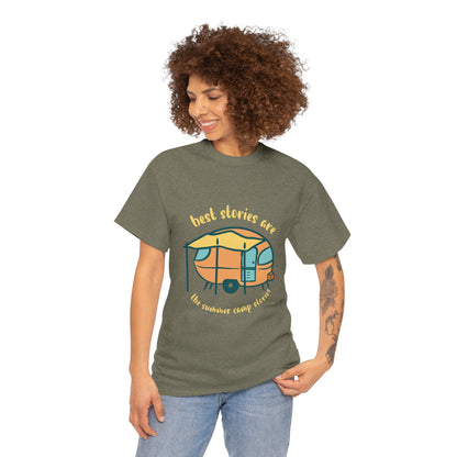 Camping Themed Unisex Heavy Cotton Tee