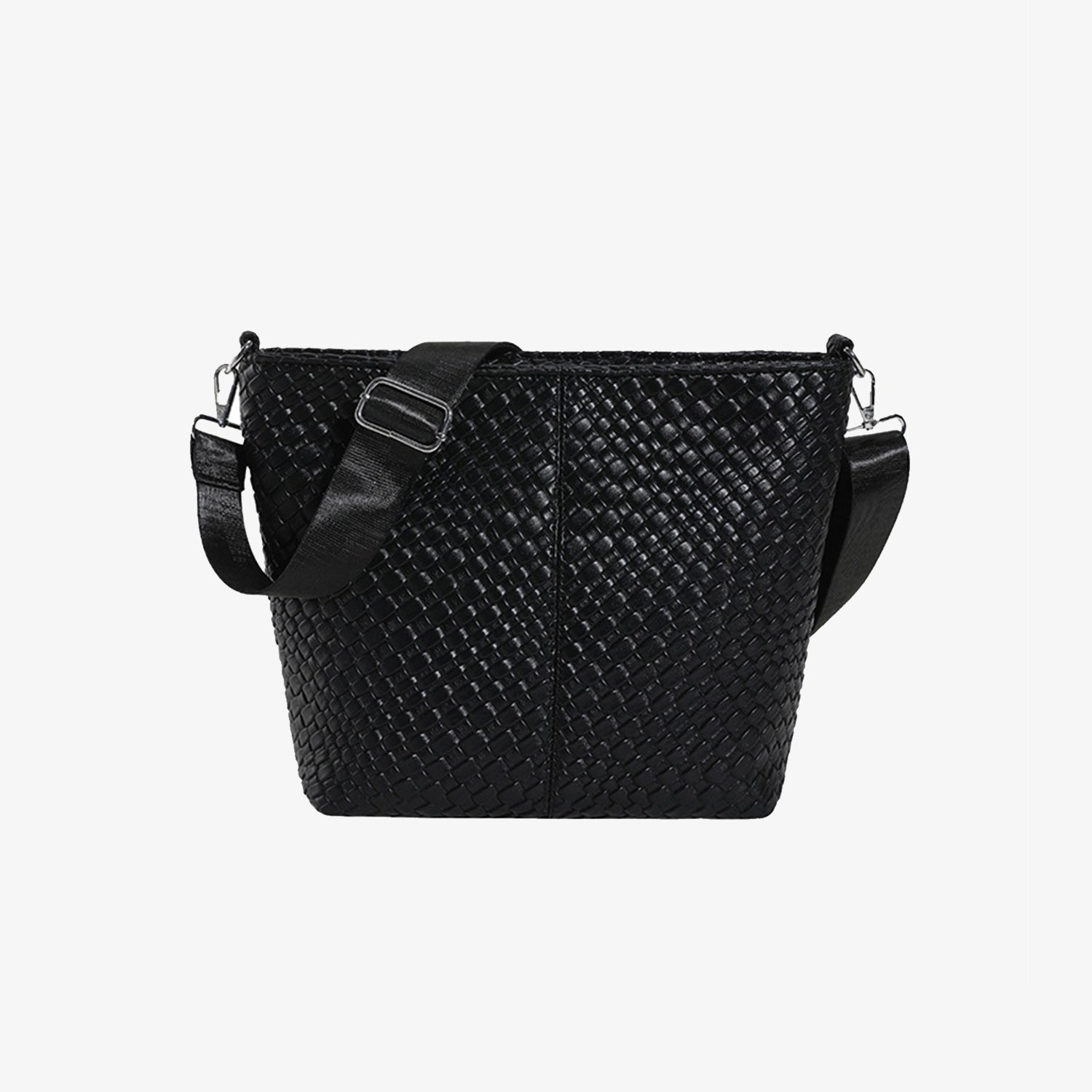 PU Leather Crossbody Bag Black One Size