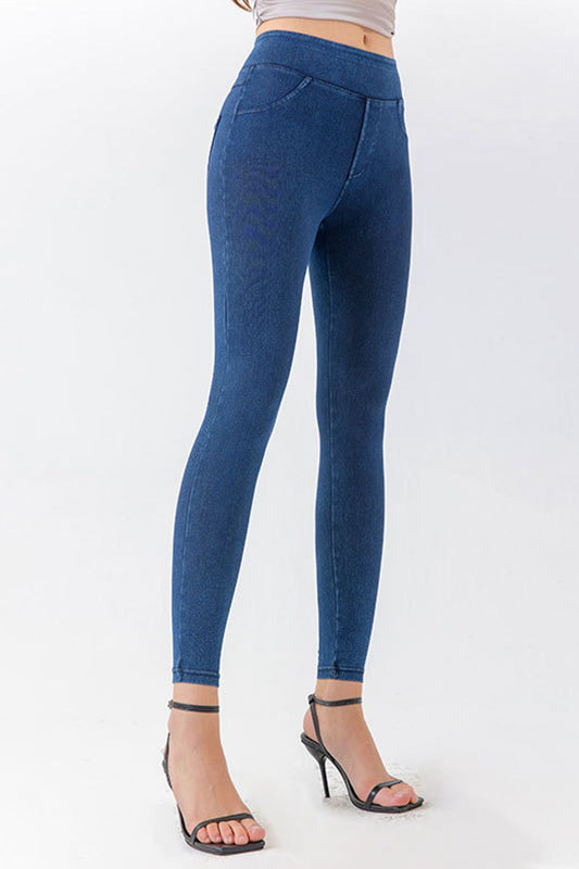 High Waist Skinny Jeans Dark