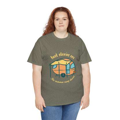 Camping Themed Unisex Heavy Cotton Tee