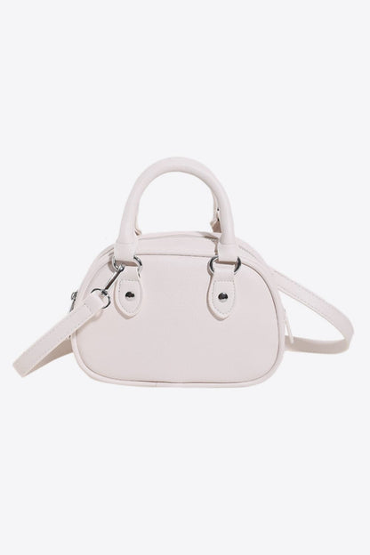 PU Leather Handbag White One Size