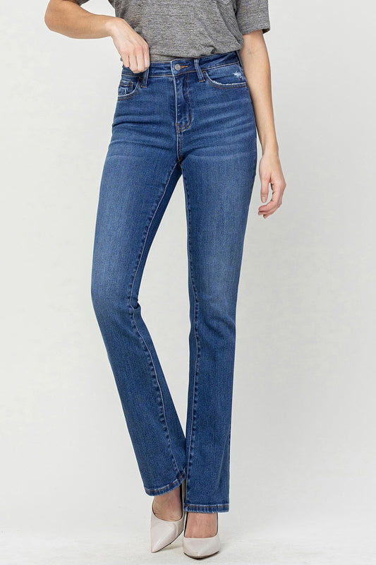 Vervet by Flying Monkey High Waist Bootcut Jeans Shining