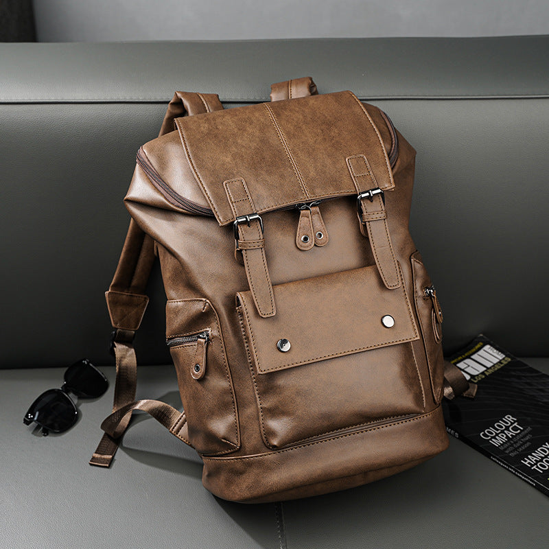 Men's Large Capacity Korean Retro Backpack – Casual Travel & Daily Use Rucksack