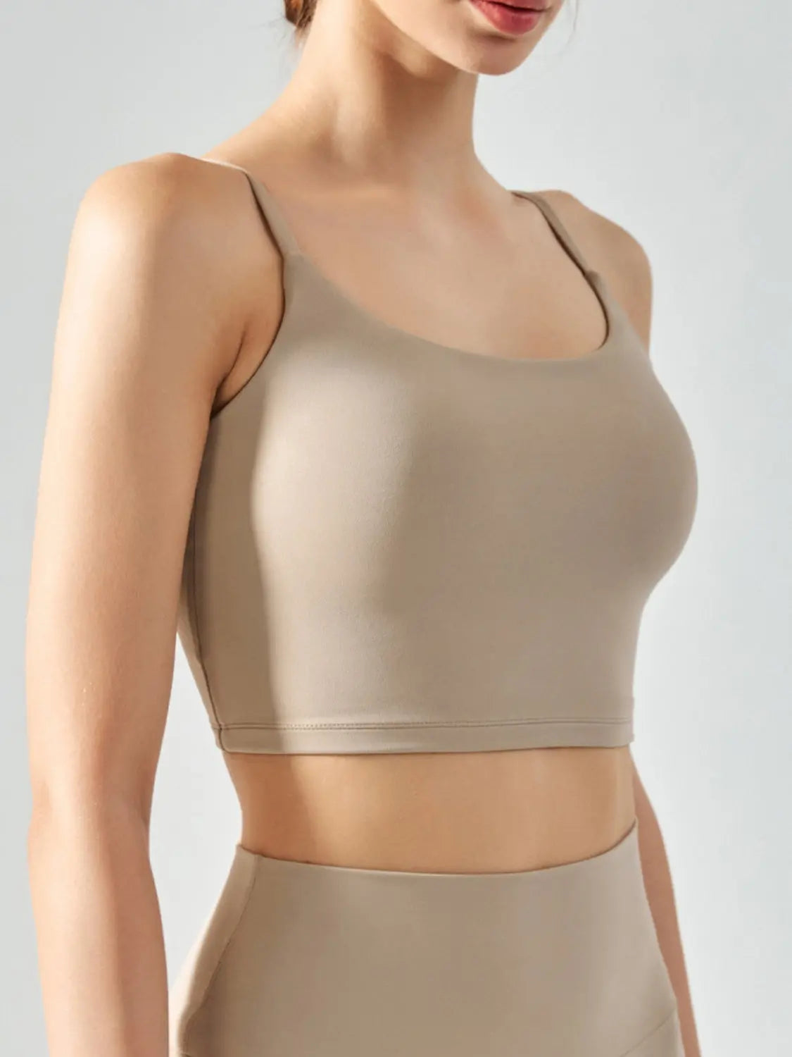 Spaghetti Strap Active Bra Dust Storm