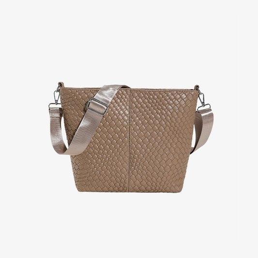 PU Leather Crossbody Bag Camel One Size