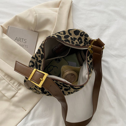 PU Leather Leopard Shoulder Bag