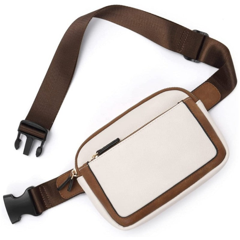 Women's Fashion Chest Bag – Faux Leather Crossbody Pocket Sling Bag