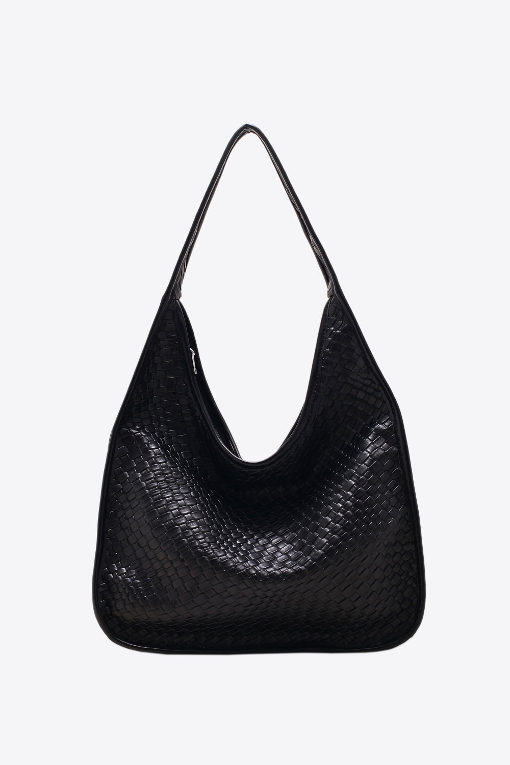 PU Leather Shoulder Bag Black One Size