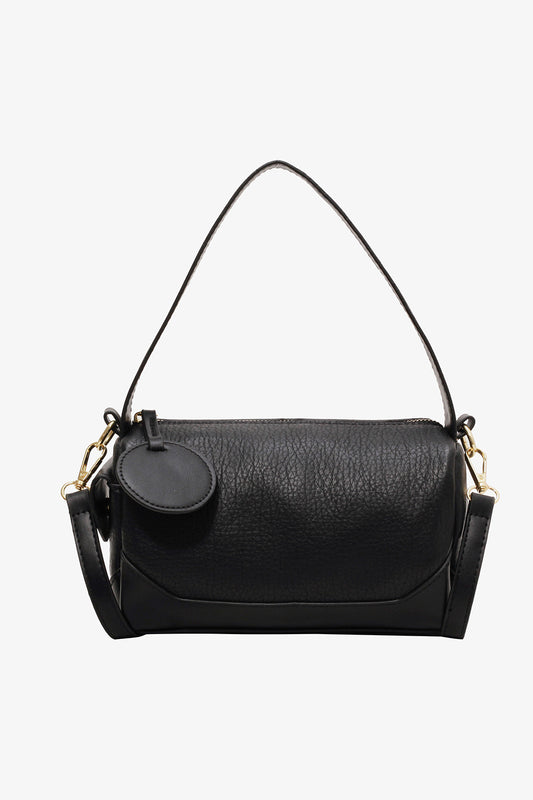 PU Leather Crossbody Bag Black One Size