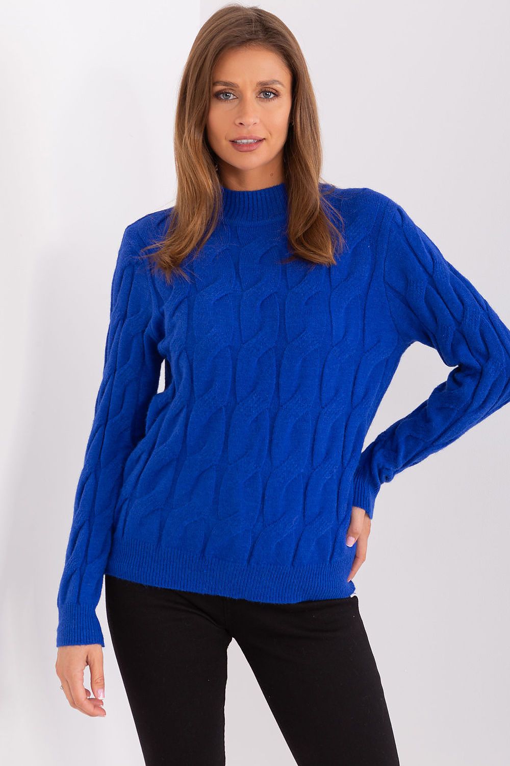 Elegant Women's Textured Half Turtleneck Sweater