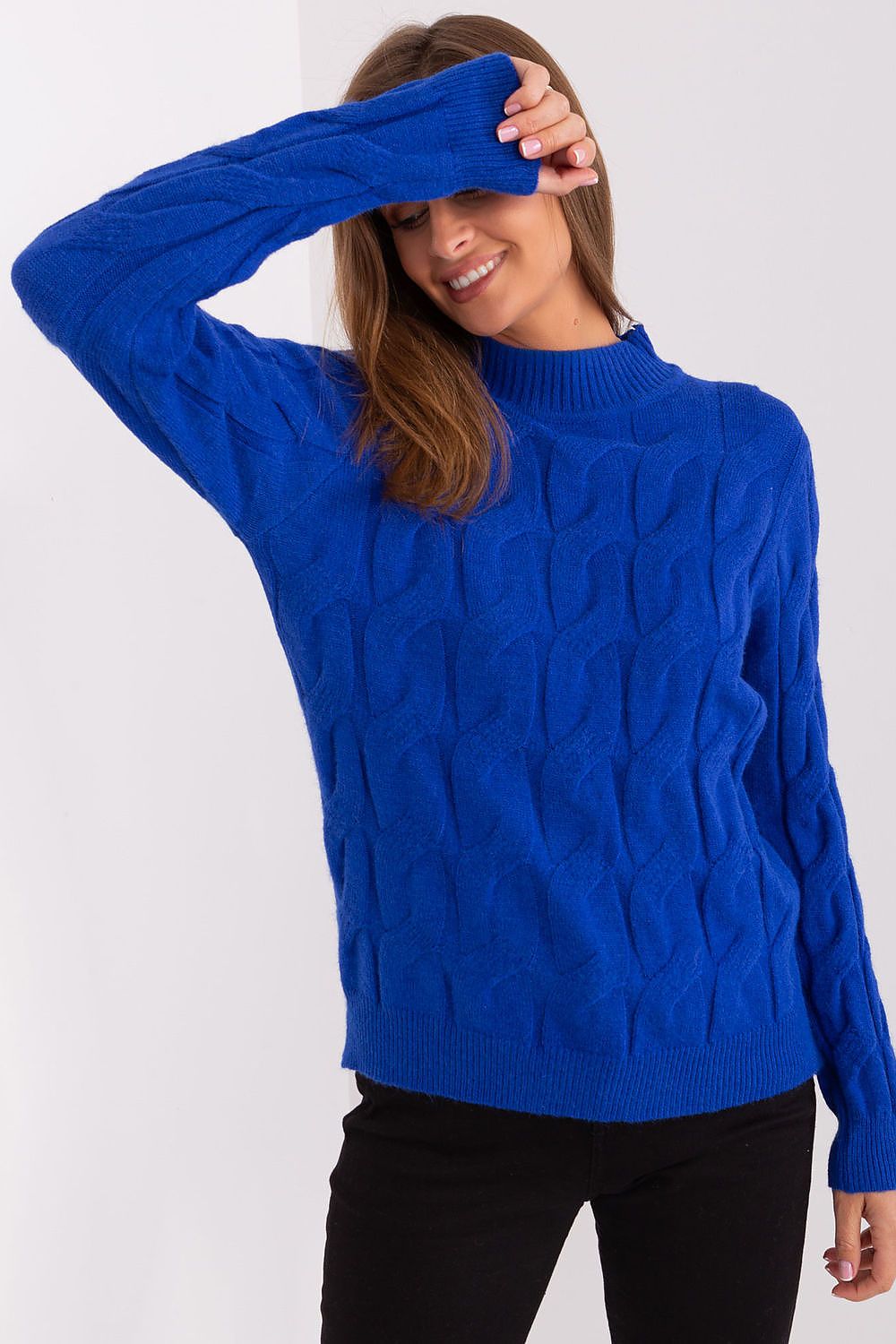 Elegant Women's Textured Half Turtleneck Sweater