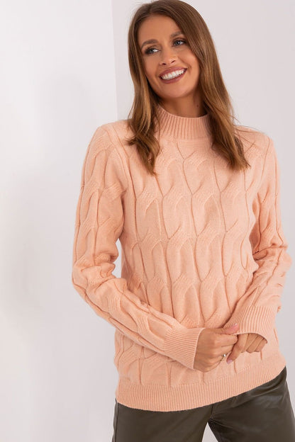 Elegant Women's Textured Half Turtleneck Sweater