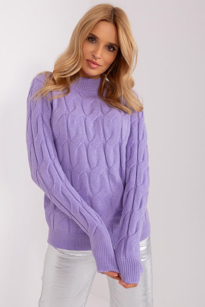 Elegant Women's Textured Half Turtleneck Sweater