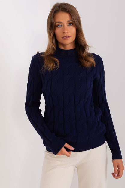 Elegant Women's Textured Half Turtleneck Sweater