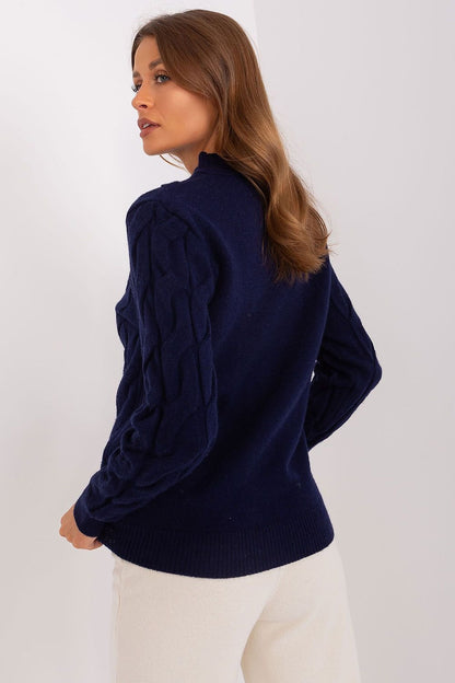 Elegant Women's Textured Half Turtleneck Sweater