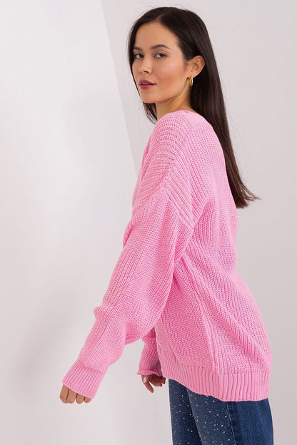 Elegant Textured V-Neck Women's Sweater