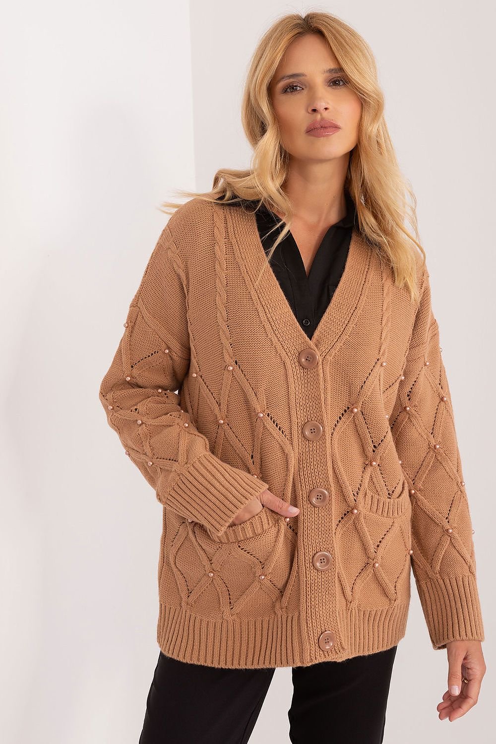 Cardigan Badu brown one-size-fits-all