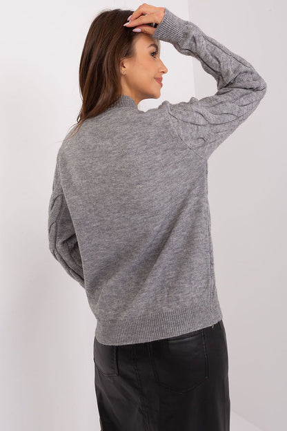 Elegant Women's Textured Half Turtleneck Sweater