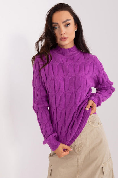 Elegant Women's Textured Half Turtleneck Sweater