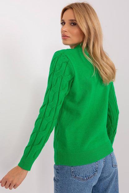 Elegant Women's Textured Half Turtleneck Sweater