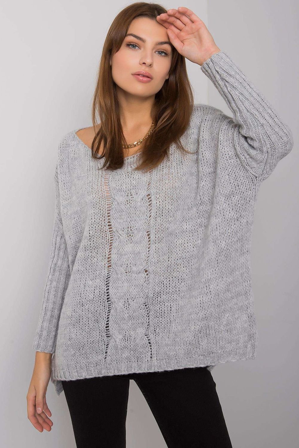 Casual Comfort Acrylic Sweater for Women - Model 186805 Och Bella