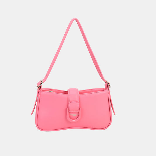 David Jones PU Leather Shoulder Bag Pink One Size