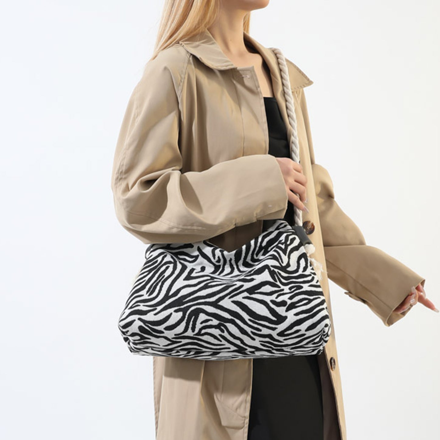 Printed Small Crossbody Bag Zebra One Size