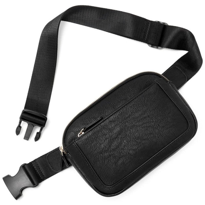 Women's Fashion Chest Bag – Faux Leather Crossbody Pocket Sling Bag
