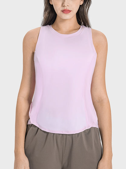 Round Neck Active Tank Lilac