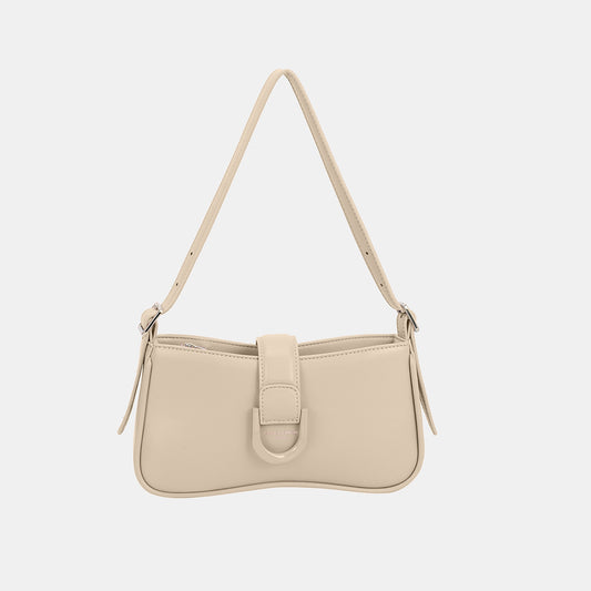 David Jones PU Leather Shoulder Bag Taupe One Size