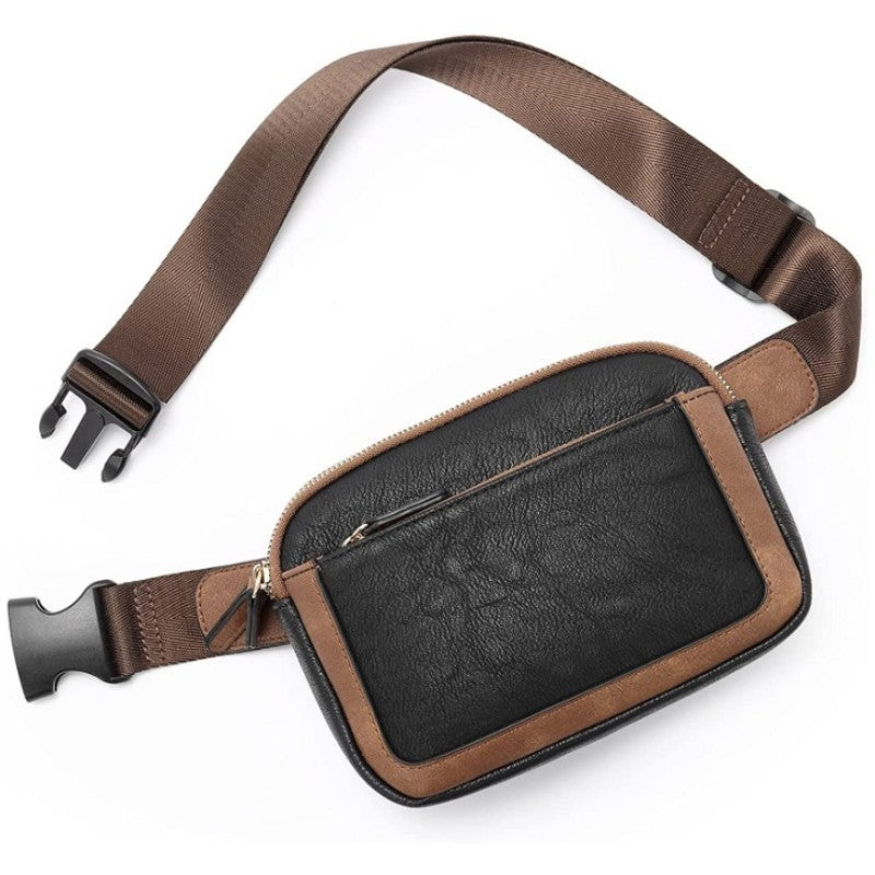 Women's Fashion Chest Bag – Faux Leather Crossbody Pocket Sling Bag