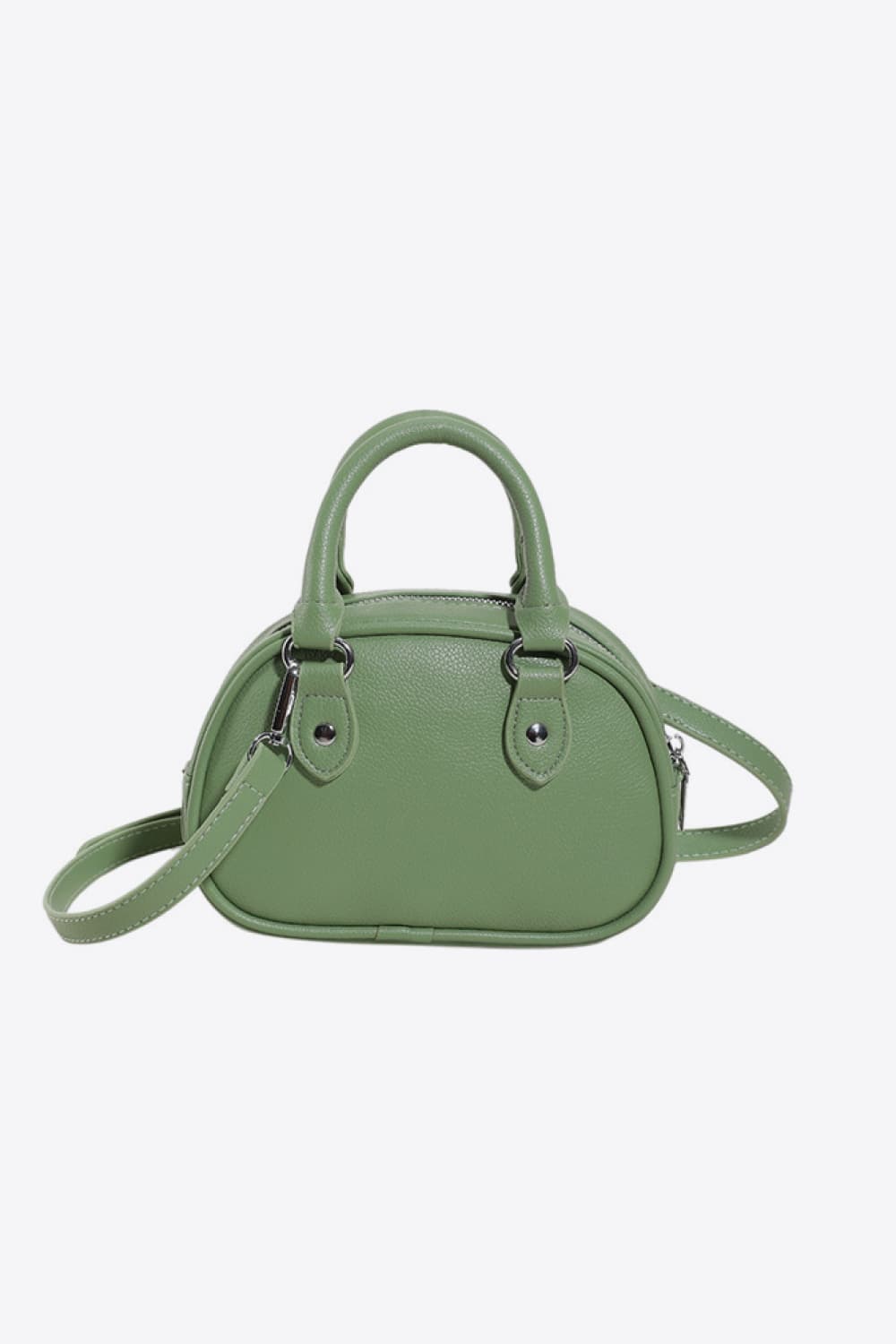 PU Leather Handbag Green One Size