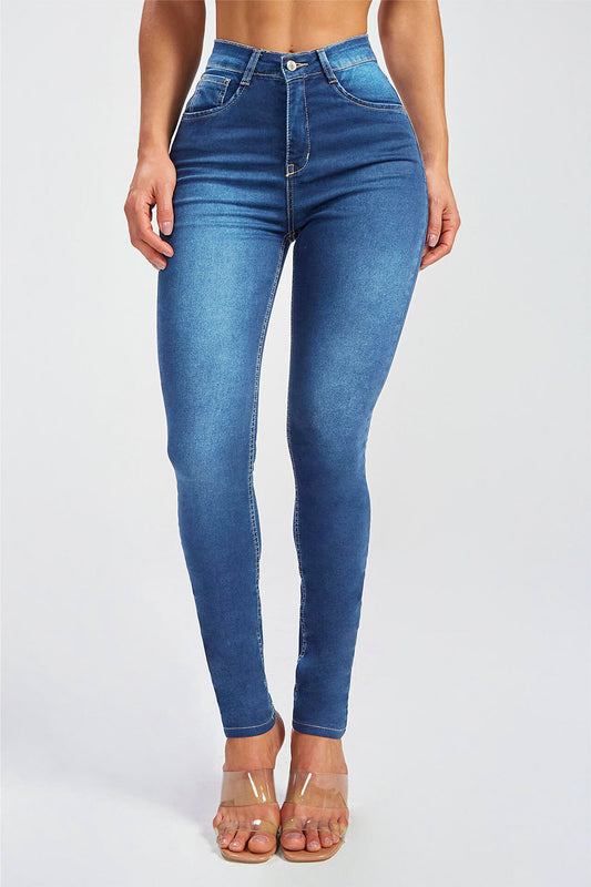 Buttoned Skinny Jeans Medium