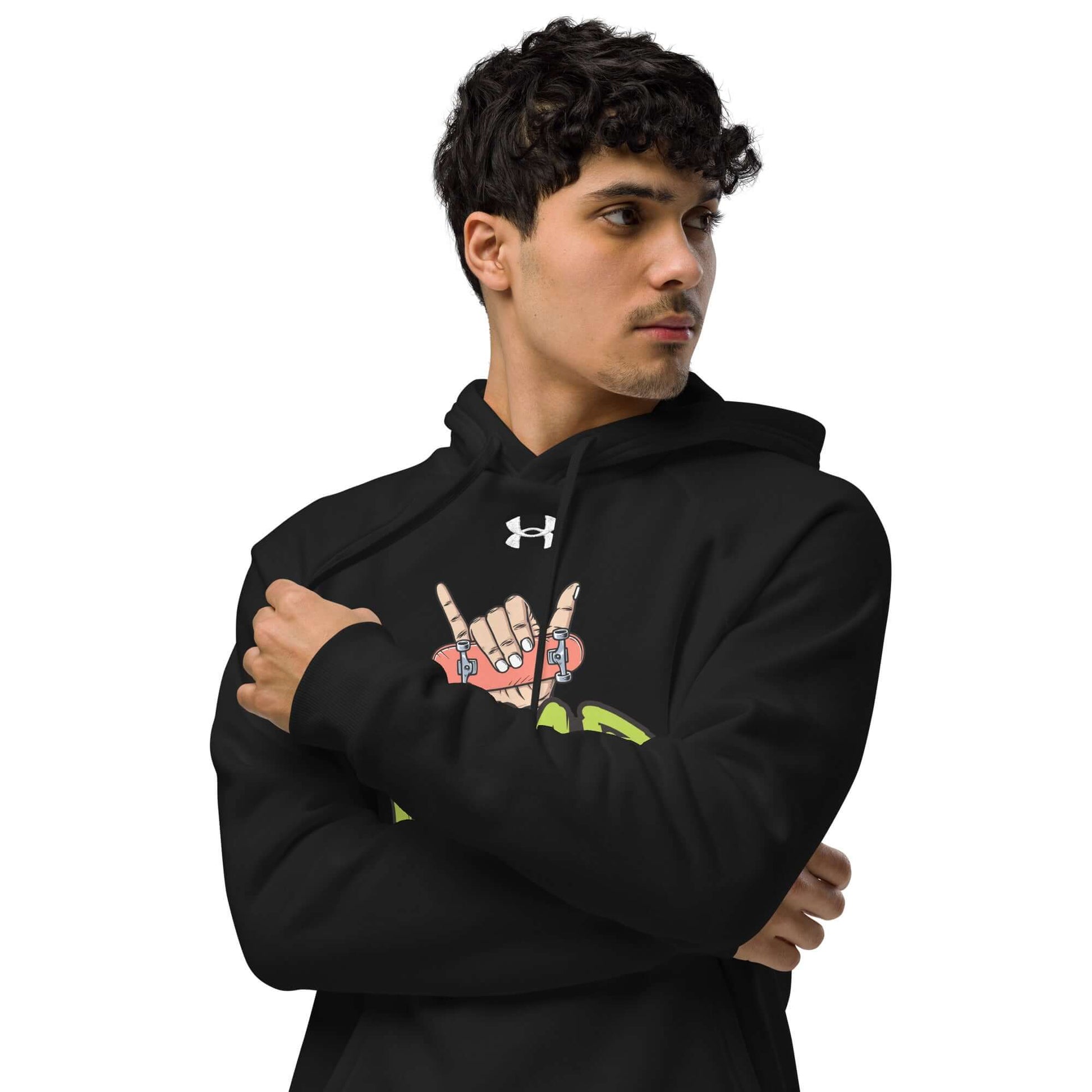 Wear Manaj Under Armour® hoodie