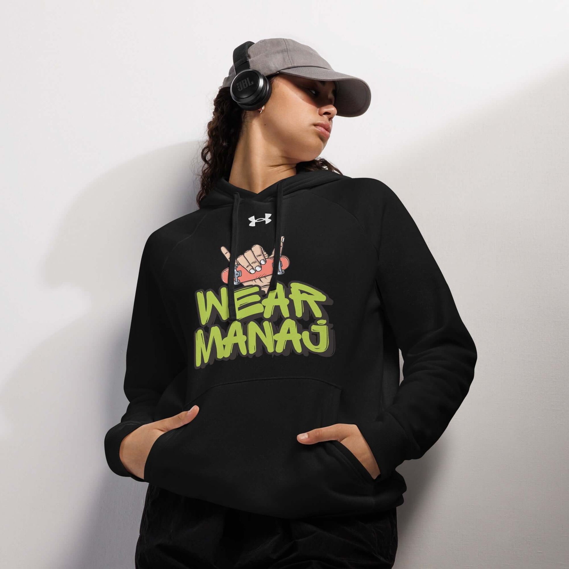 Wear Manaj Under Armour® hoodie