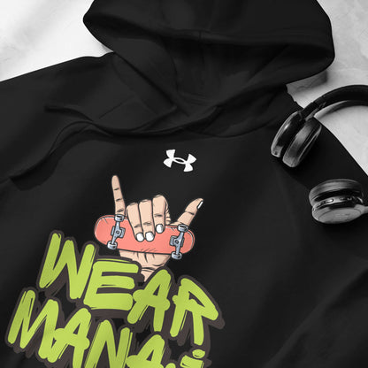 Wear Manaj Under Armour® hoodie